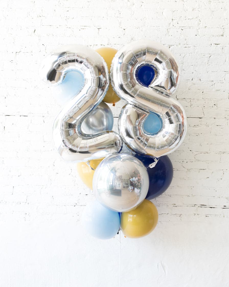 Mid Century Hues – Foil Number and latex Balloons – 13 balloons | Rental Mid Century Hues – Foil Number and latex Balloons – 13 balloons | Rental