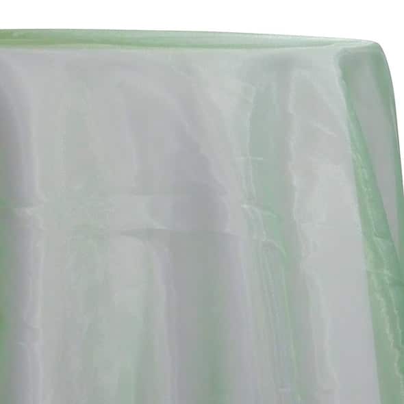 Crystal Organza Table Linen in Mint 600 | Rental