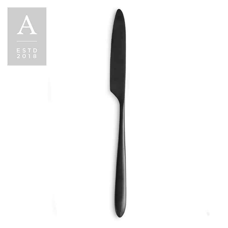 Muse Black Brushed Dinner Knife | Rental