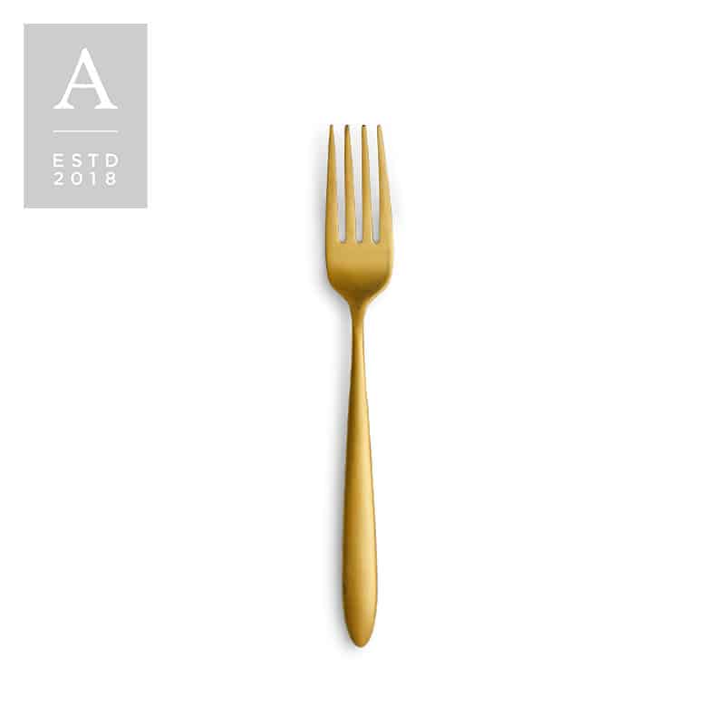 Muse Gold Brushed Salad Fork | Rental