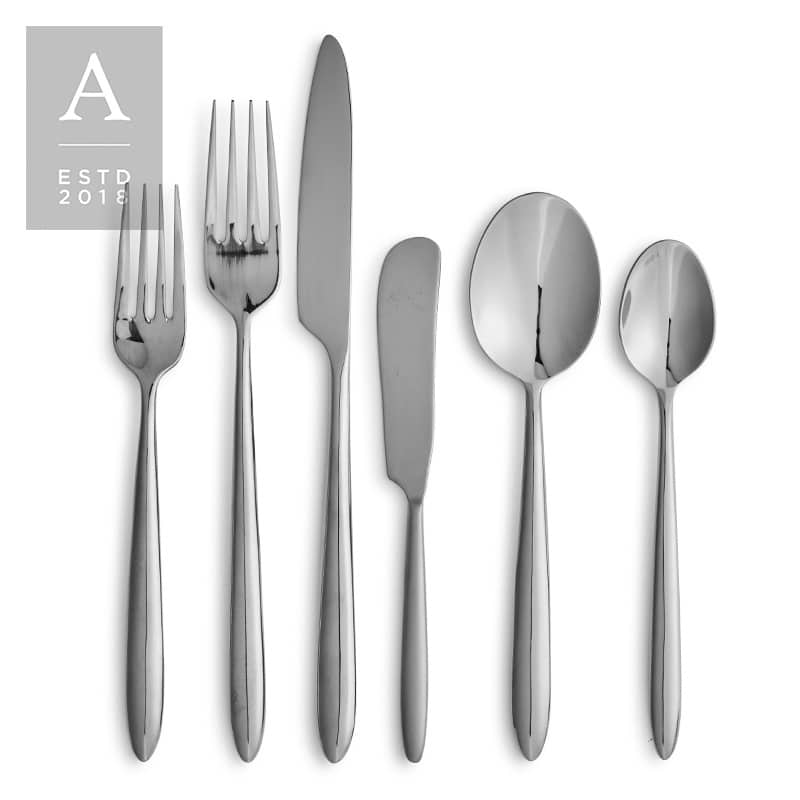 Muse Stainless Mirror Flatware Collection | Rental