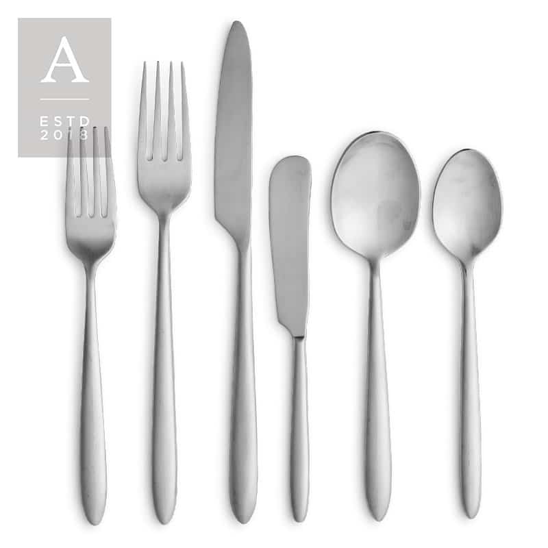 Muse Stainless Brushed Flatware Collection | Rental