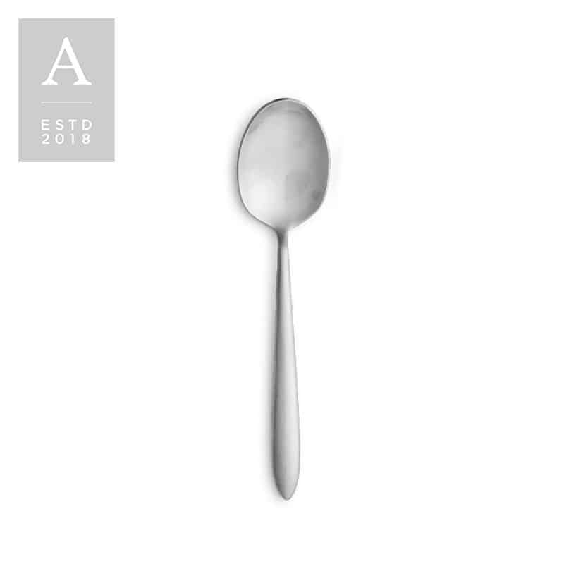 Muse Silver Brushed Oval Soup Spoon | Rental