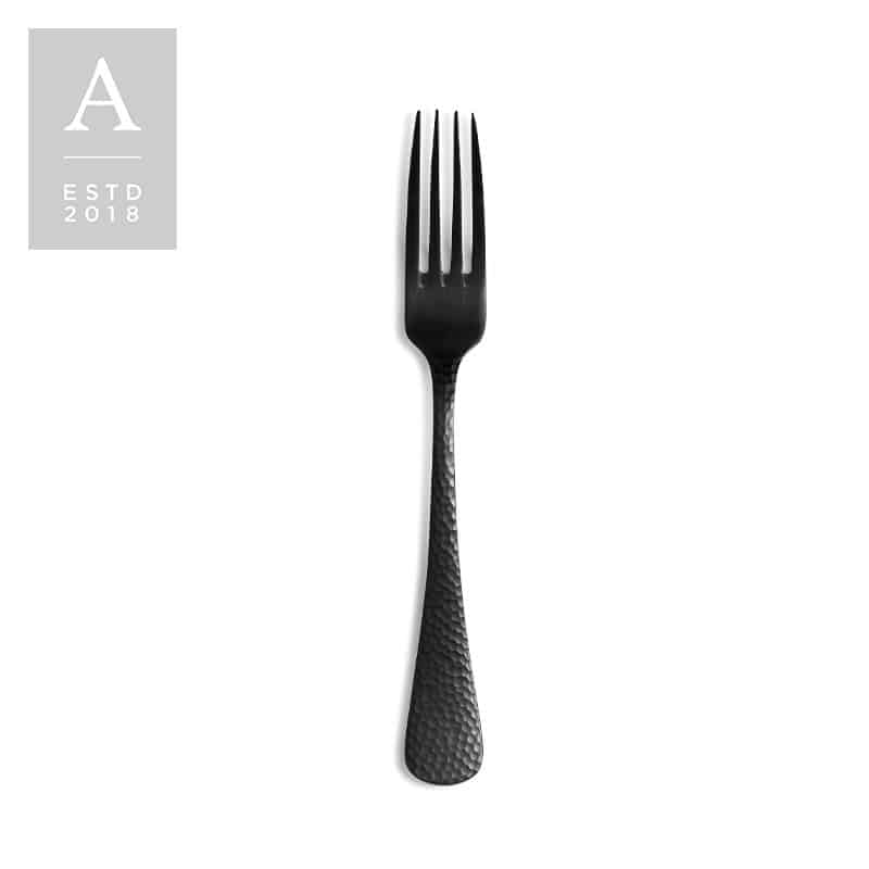 Nico Black Brushed Dinner Fork | Rental