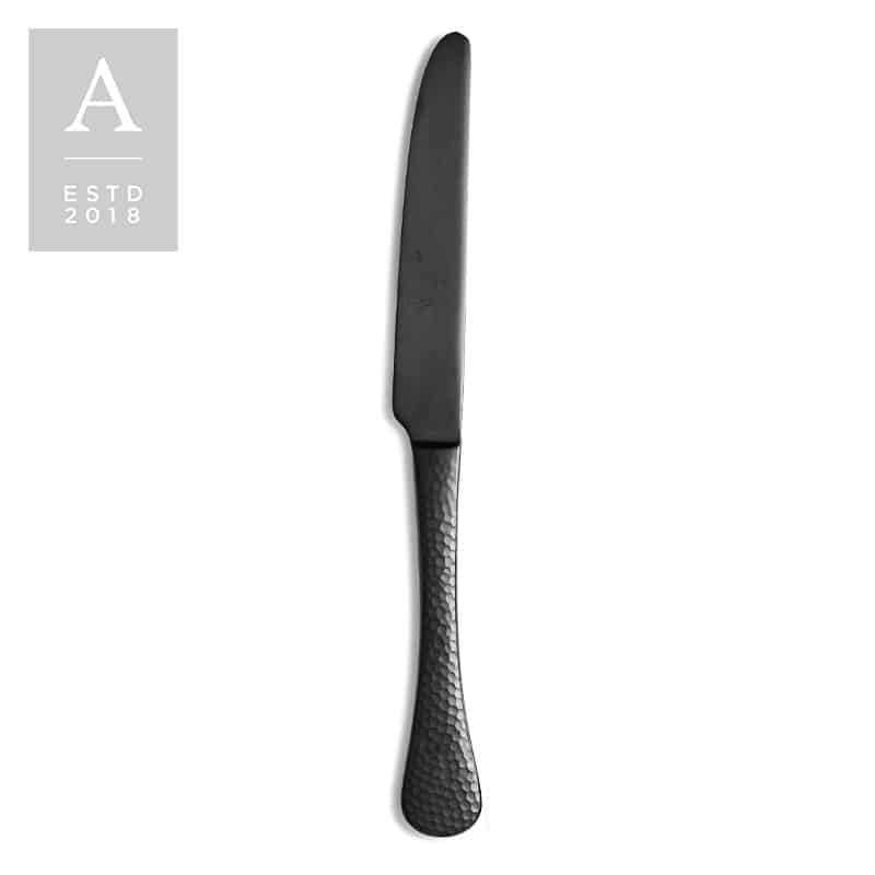 Nico Black Brushed Dinner Knife | Rental