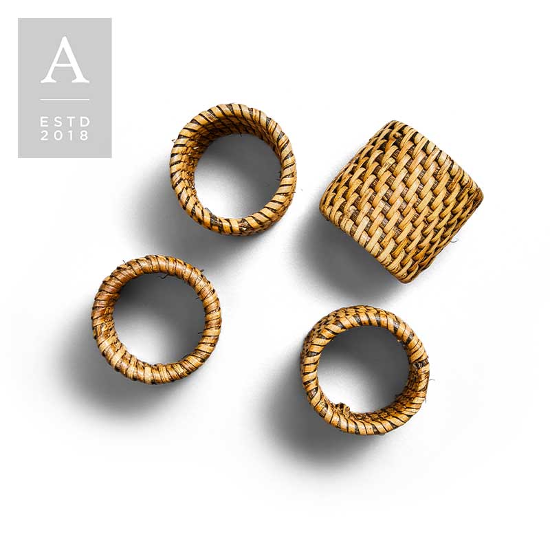Napkin Ring Dark Walnut Set | Rental