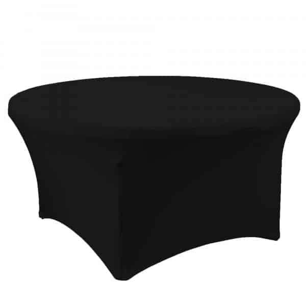 Decostar™ Spandex Round Table Cover 72″ – Black | Rental Decostar™ Spandex Round Table Cover 72″ – Black | Rental