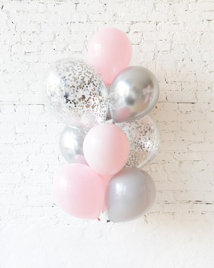 Pink Chic – Confetti and 11in Balloons – bouquet of 10 | Rental Pink Chic – Confetti and 11in Balloons – bouquet of 10 | Rental