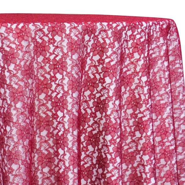 Classic Lace Table Linen in Red 1392 | Rental