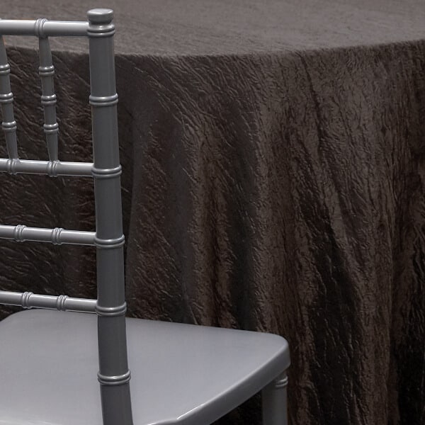 DARK BROWN – *FR* Crushed Taffeta Tablecloth by Eastern Mills – Many Size Options | Rental DARK BROWN – *FR* Crushed Taffeta Tablecloth by Eastern Mills – Many Size Options | Rental