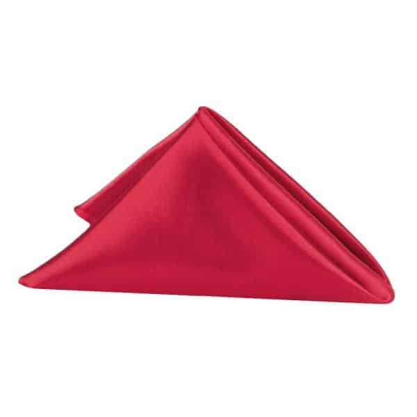 Sleek Satin Napkin 20"x20" - Apple Red | Rental