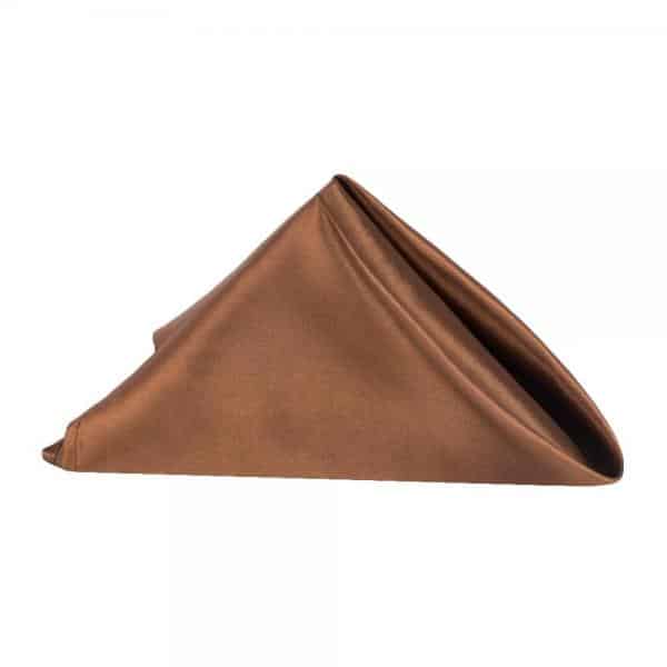 Sleek Satin Napkin 20″x20″ – Chocolate Brown | Rental Sleek Satin Napkin 20″x20″ – Chocolate Brown | Rental