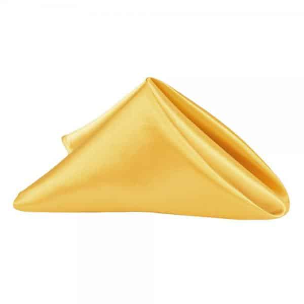Sleek Satin Napkin 20″x20″ – Bright Gold | Rental Sleek Satin Napkin 20″x20″ – Bright Gold | Rental