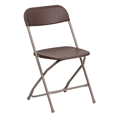 Feather XT™ Heavy Duty Plastic Folding Chair with Fan Back – Brown 800 lb Capacity | Rental Feather XT™ Heavy Duty Plastic Folding Chair with Fan Back – Brown 800 lb Capacity | Rental
