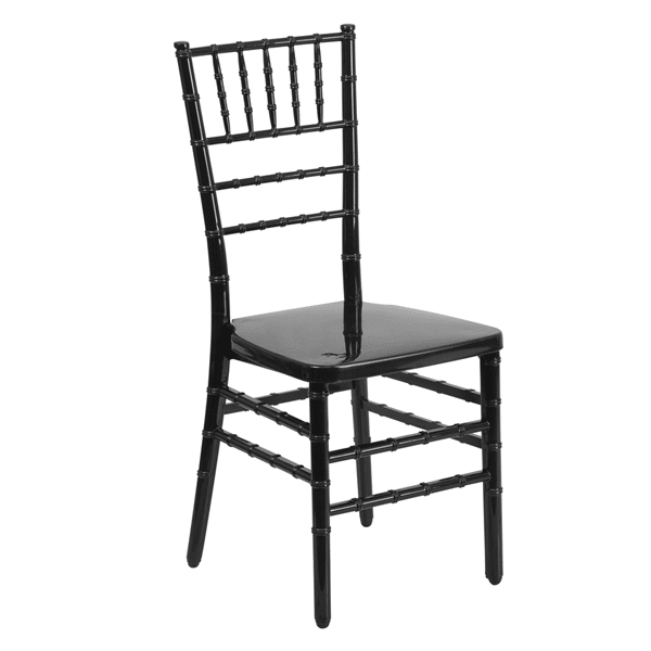 EnvyChair™ Elegant Resin Chiavari Chair with Premium Steel Frame – Black | Rental