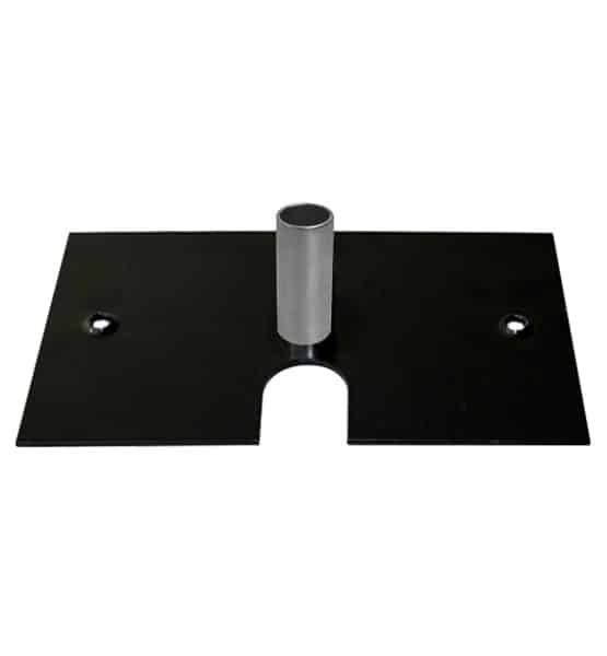 Black Slip-Fit 8in x 14in Standard Duty Base w/ 3″ Pin | Rental