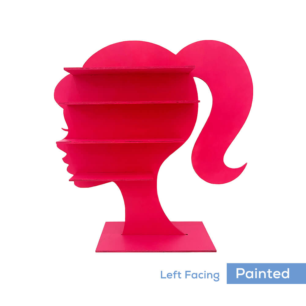 Barbie Silhouette Shelf Face Prop – Left Facing | Rental Barbie Silhouette Shelf Face Prop – Left Facing | Rental