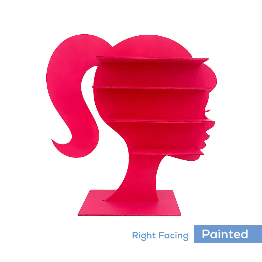 Barbie Silhouette Shelf Face Prop – Right Facing | Rental Barbie Silhouette Shelf Face Prop – Right Facing | Rental