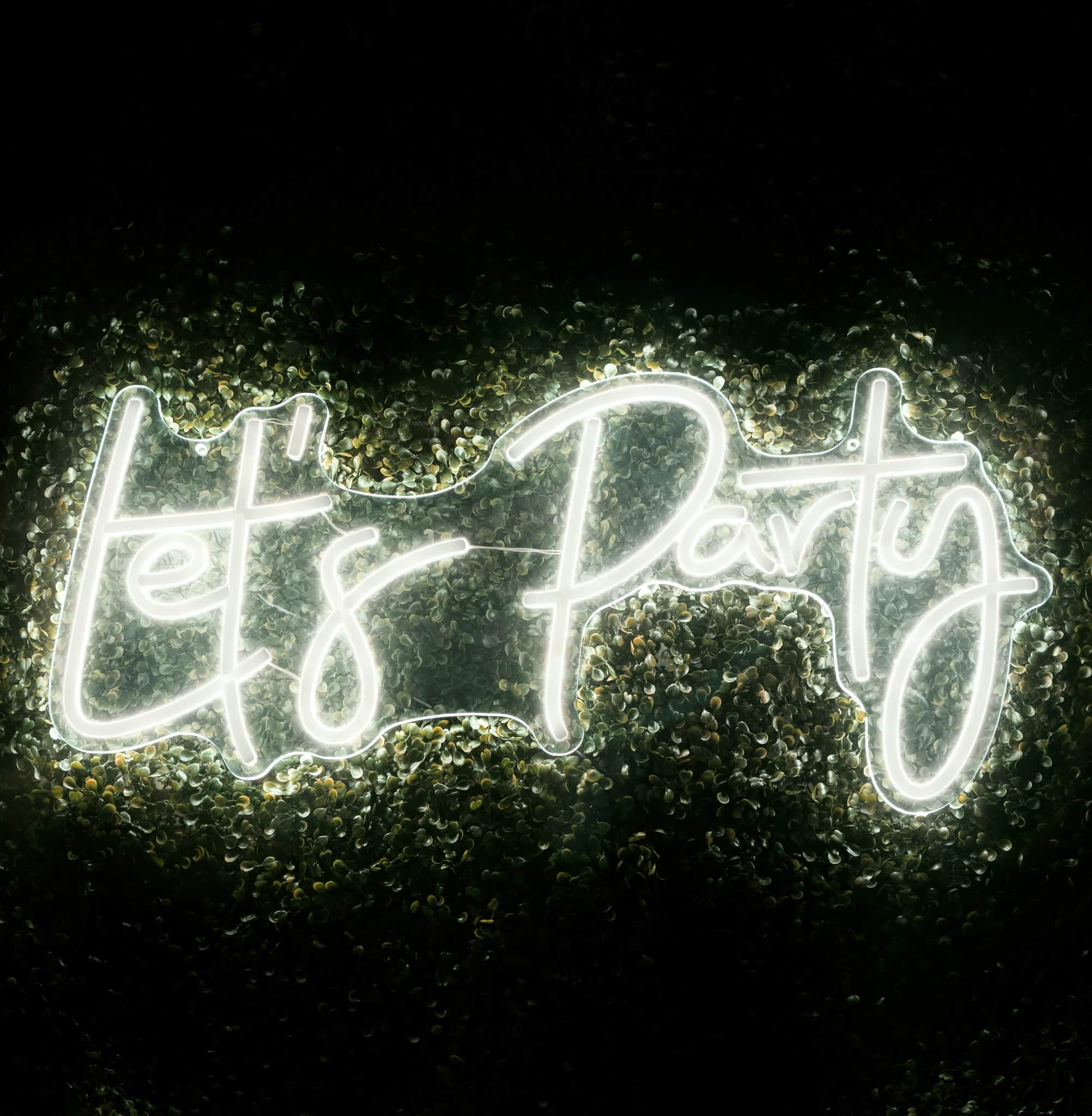 Lets Party Neon Sign 73 cm x 29 cm | Rental