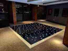 Custom Size | Gloss Black LED Star Vinyl Dance Floor Piece | Rental Custom Size | Gloss Black LED Star Vinyl Dance Floor Piece | Rental