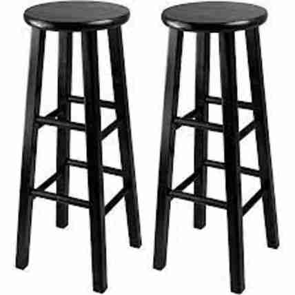 Stool – Square Leg Stool Rental – 29”  Black | Rental