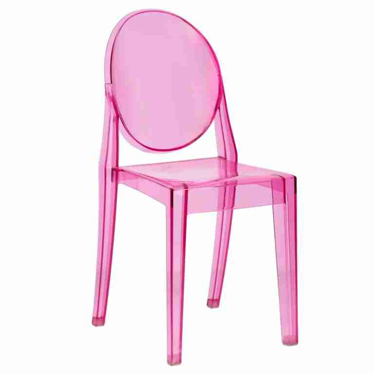 Fuchsia Resin Kids Victoria Ghost Chair | Rental