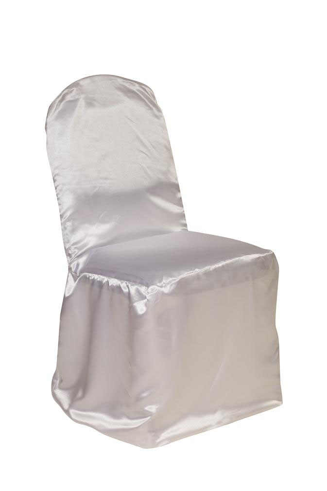 Satin Banquet Chair Cover White | Rental