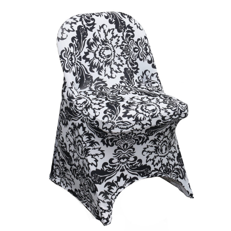 Stretch Spandex Folding Chair Cover Damask | Rental Stretch Spandex Folding Chair Cover Damask | Rental