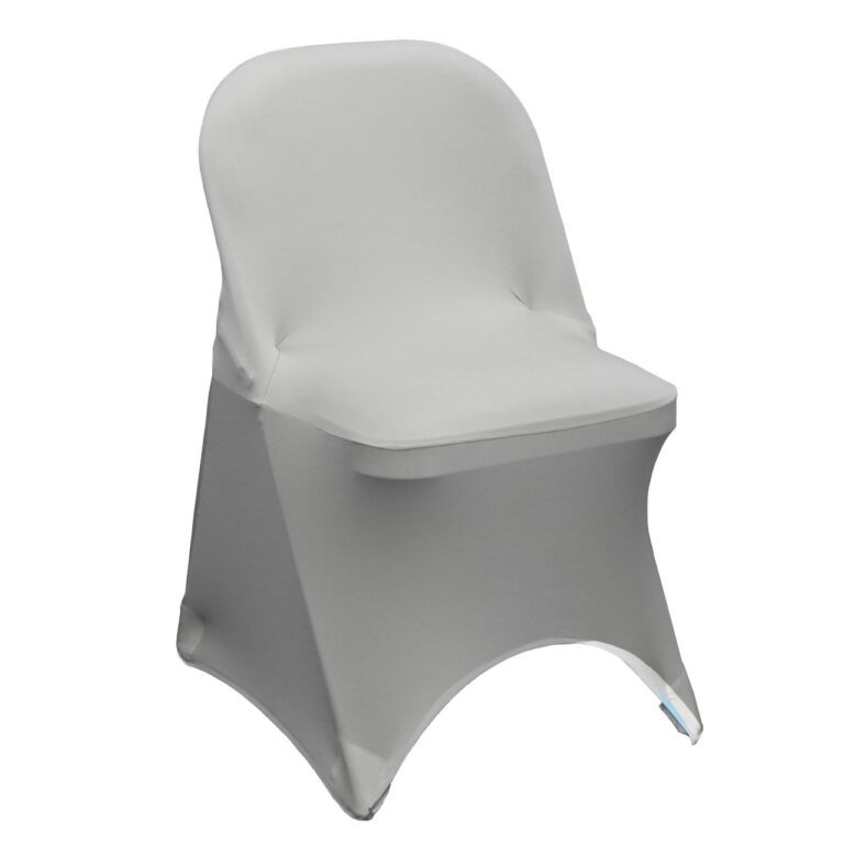 Stretch Spandex Folding Chair Cover Silver | Rental
