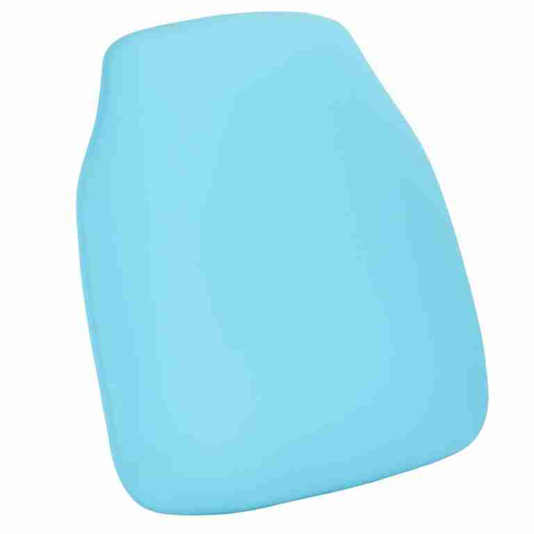 Turquoise Blue Vinyl Panel Back Chiavari Cushion with SlipNot™ Technology | Rental Turquoise Blue Vinyl Panel Back Chiavari Cushion with SlipNot™ Technology | Rental